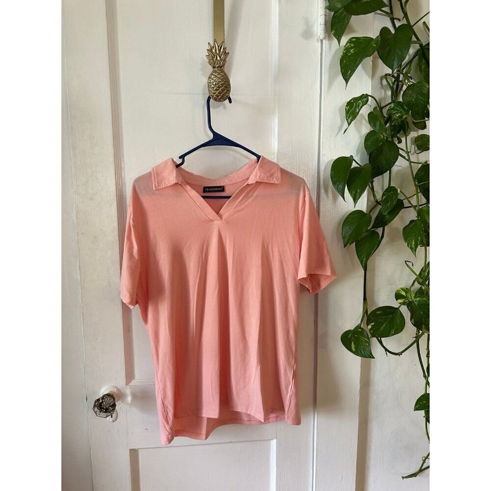 Orandesigne women’s size large salmon shirt